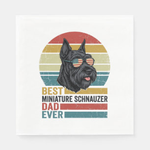 Miniature Schnauzer Papa Vintage Patriotisches T-S Serviette