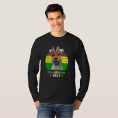 Miniature Schnauzer Party Dog Mardi Gras 2023 T-Shirt (Vorne ganz)