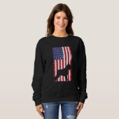 Miniature Schnauzer Patriotic All American USA Fla Sweatshirt (Vorne ganz)