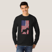 Miniature Schnauzer Patriotic All American USA Fla T-Shirt (Vorne ganz)