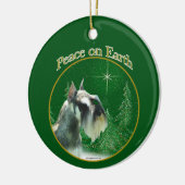 Miniature Schnauzer Peace Keramik Ornament (Links)