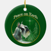 Miniature Schnauzer Peace Keramik Ornament (Hinten)