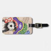 Miniature Schnauzer Pirate Gepäckanhänger (Vorderseite horizontal)