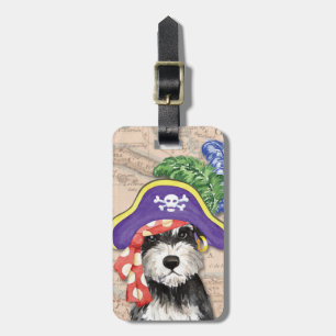 Miniature Schnauzer Pirate Gepäckanhänger