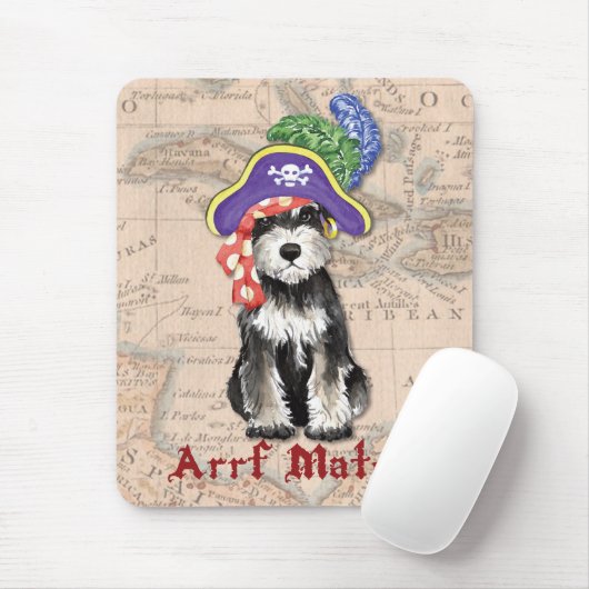Miniature Schnauzer Pirate Mousepad (Mit Mouse)