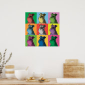 Miniature Schnauzer Pop-Art-Poster Poster (Küche)