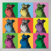 Miniature Schnauzer Pop-Art-Poster Poster (Vorne)