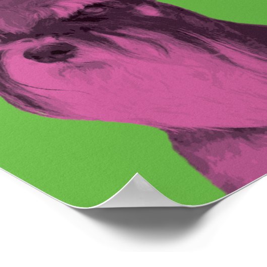 Miniature Schnauzer Pop-Art-Poster Poster (Ecke)