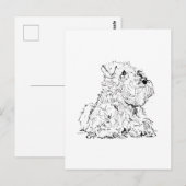 Miniature Schnauzer Postkarte – Hundeillustration (Vorne/Hinten)