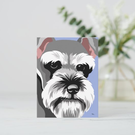 Miniature Schnauzer Postkarten (Stehend Vorderseite)