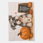 Miniature Schnauzer Pumpkin Spice Geschirrtuch (Vertikal)