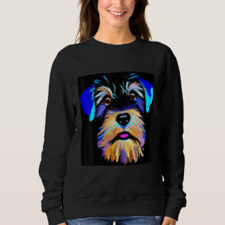Miniature schnauzer puppy cute pup doggy schnauzer sweatshirt
