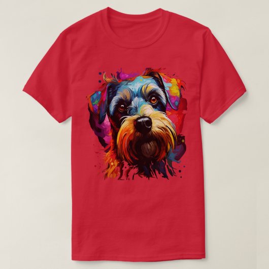 Miniature Schnauzer Rainbow T-Shirt (Design vorne)