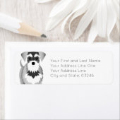 Miniature Schnauzer Rücksendeadressen-Aufkleber (Insitu)