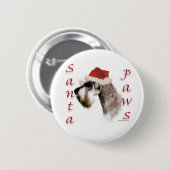 Miniature Schnauzer Santa Paws Button (Vorne & Hinten)