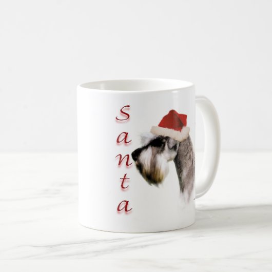 Miniature Schnauzer Santa Paws Kaffeetasse (VorderseiteRechts)