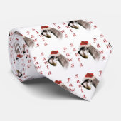 Miniature Schnauzer Santa Paws Krawatte (Gerollt)