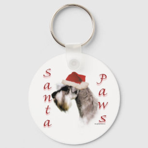 Miniature Schnauzer Santa Paws Schlüsselanhänger