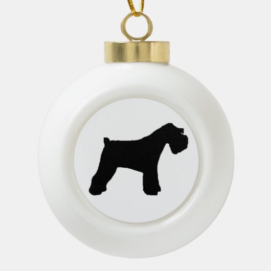 Miniature_Schnauzer Silo Keramik Kugel-Ornament (Vorderseite)