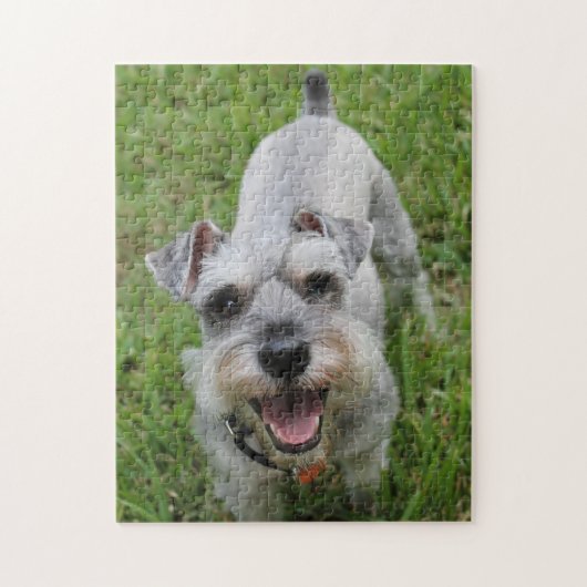 Miniature Schnauzer Smiling Puzzle (Vertikal)