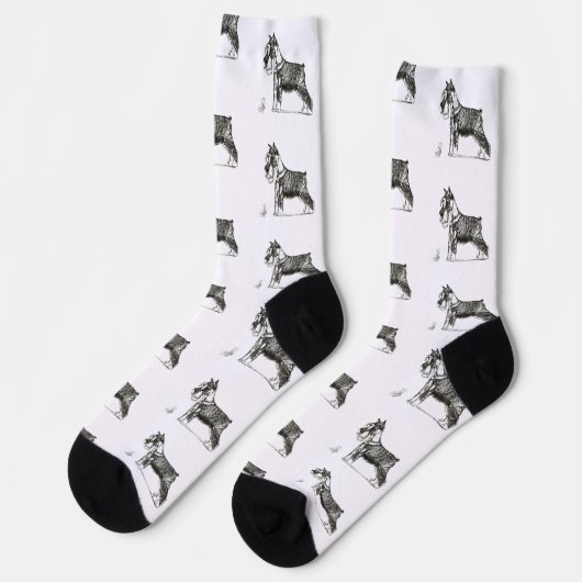 MINIATURE SCHNAUZER SOCKEN (Linkes Detail)