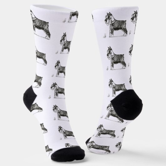 MINIATURE SCHNAUZER SOCKEN (Gewinkelt)