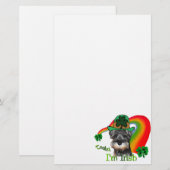 Miniature Schnauzer St Patricks Briefpapier (Vorne/Hinten)