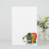 Miniature Schnauzer St Patricks Briefpapier (Stehend Vorderseite)