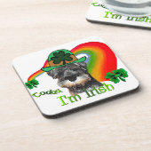 Miniature Schnauzer St Patricks Getränkeuntersetzer (Linke Seite)