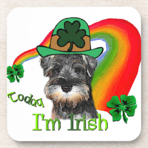 Miniature Schnauzer St Patricks Getränkeuntersetzer