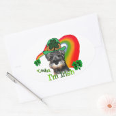 Miniature Schnauzer St Patricks Ovaler Aufkleber (Umschlag)