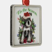 Miniature Schnauzer "Tis Ornament Aus Metall (Rechts)