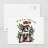 Miniature Schnauzer "Tis Postkarte (Vorne/Hinten)