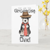 Miniature Schnauzer Vater Karte (Gelbe Blume)