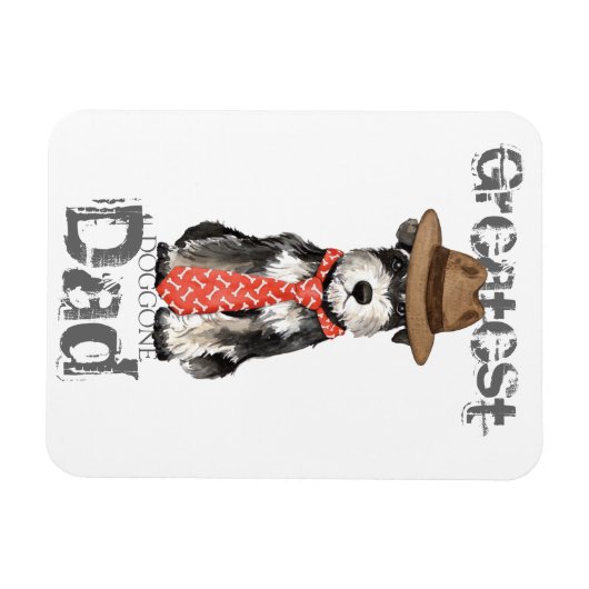 Miniature Schnauzer Vater Magnet (Horizontal)