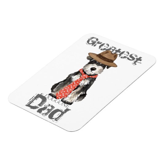 Miniature Schnauzer Vater Magnet (Linke Seite)