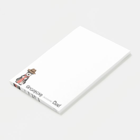 Miniature Schnauzer Vater Post-it Klebezettel (angewinkelt)