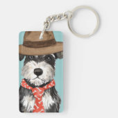 Miniature Schnauzer Vater Schlüsselanhänger (Rückseite)