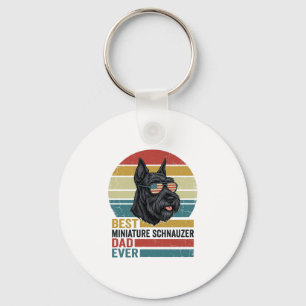 Miniature Schnauzer Vater Vintage Patriotisches T- Schlüsselanhänger