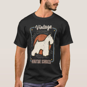 Miniature Schnauzer Vintag Retro Classic Hunde Lie T-Shirt