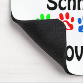 Miniature Schnauzer Walking Design Mousepad (Ecke)