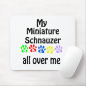 Miniature Schnauzer Walking Design Mousepad (Mit Mouse)