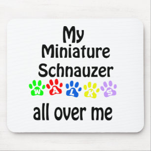 Miniature Schnauzer Walking Design Mousepad