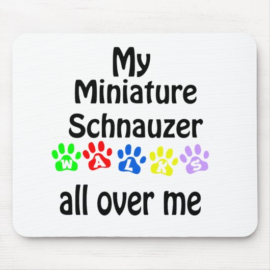Miniature Schnauzer Walking Design Mousepad (Vorne)