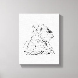 Miniature Schnauzer Wandkunst – Minimalistisch  Leinwanddruck