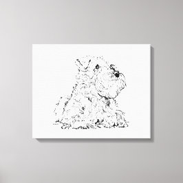 Miniature Schnauzer Wandkunst – Minimalistisch  Leinwanddruck