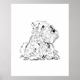 Miniature Schnauzer Wandkunst – Minimalistisch  Poster