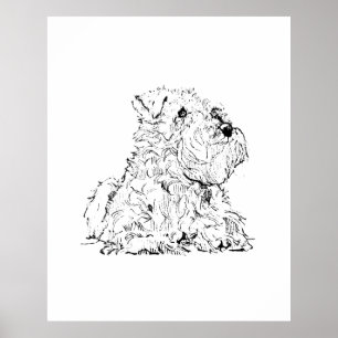 Miniature Schnauzer Wandkunst – Minimalistisch  Poster
