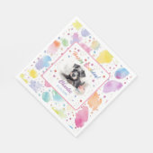 Miniature Schnauzer Wasserfarbpapier Napkins Serviette (Ecke)