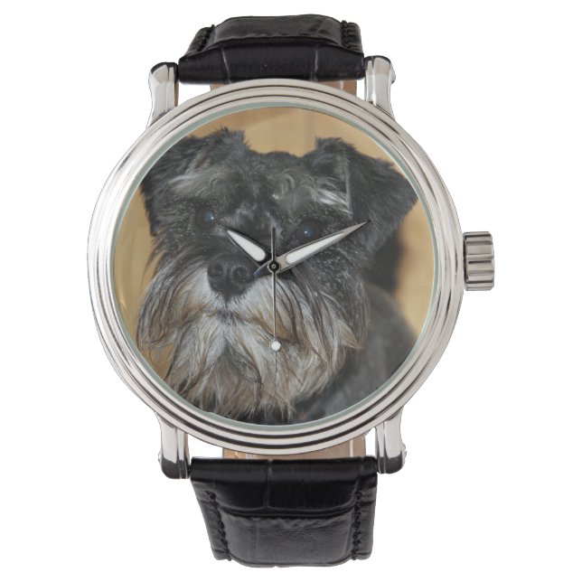 Miniature Schnauzer Watch Armbanduhr (Vorderseite)